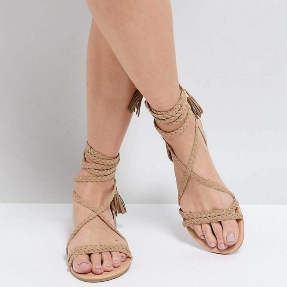 ASOS FAYLA TIE WRAP  UP SANDALS